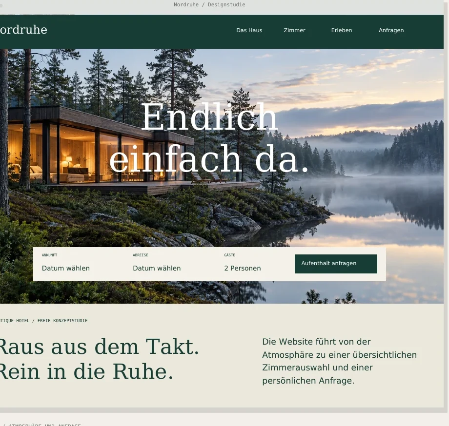Nordruhe · Ausschnitt aus der freien Designstudie