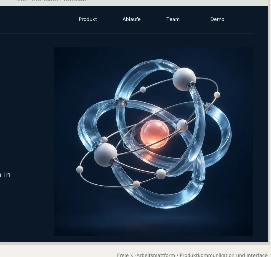 Orbit · Ausschnitt aus der freien Designstudie