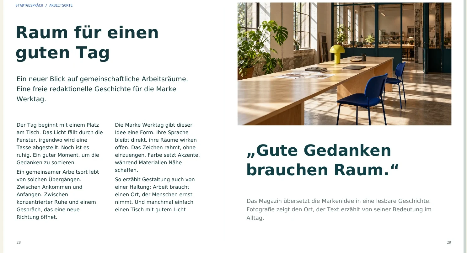 Stadtgespräch · Ausschnitt aus der freien Designstudie