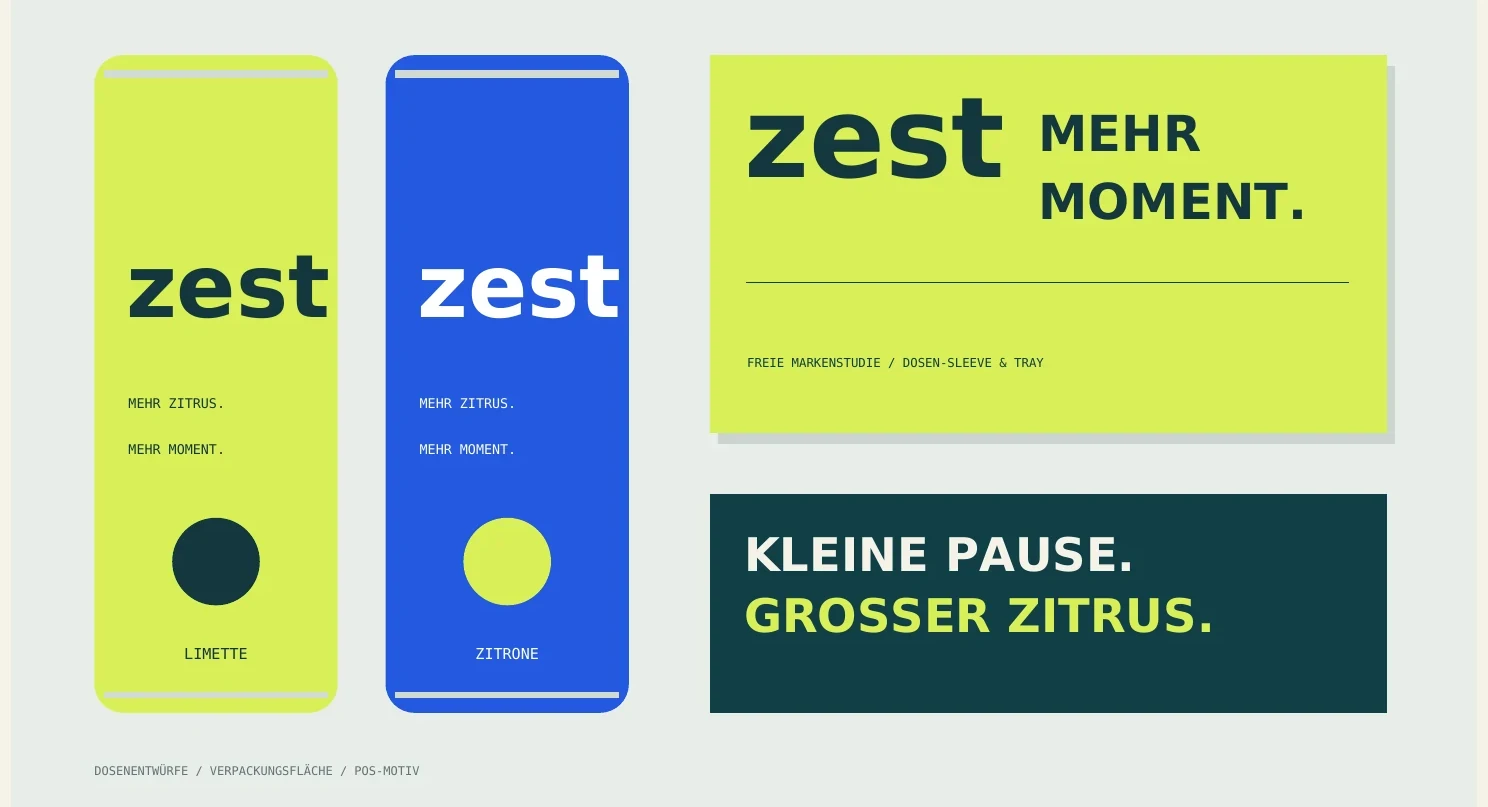 Zest · Ausschnitt aus der freien Designstudie